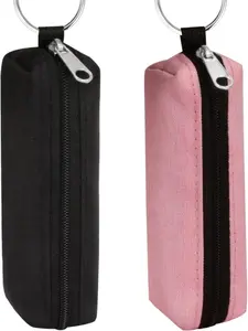 Chapstick Holder Lip Balm Sleeve Pouch Lipstick Holder Bag Lip Gloss Holder With Hook Stocking Stuffers Gift for Women (2pcs)