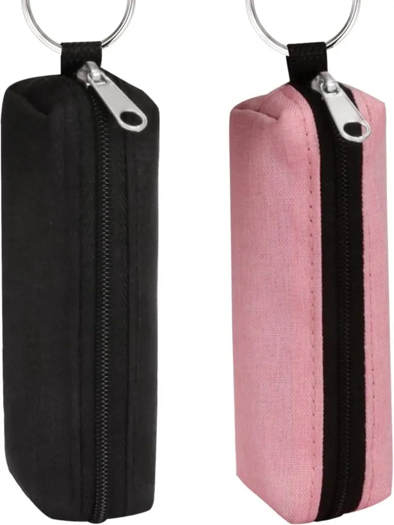 Chapstick Holder Lip Balm Sleeve Pouch Lipstick Holder Bag Lip Gloss Holder With Hook Stocking Stuffers Gift for Women (2pcs)