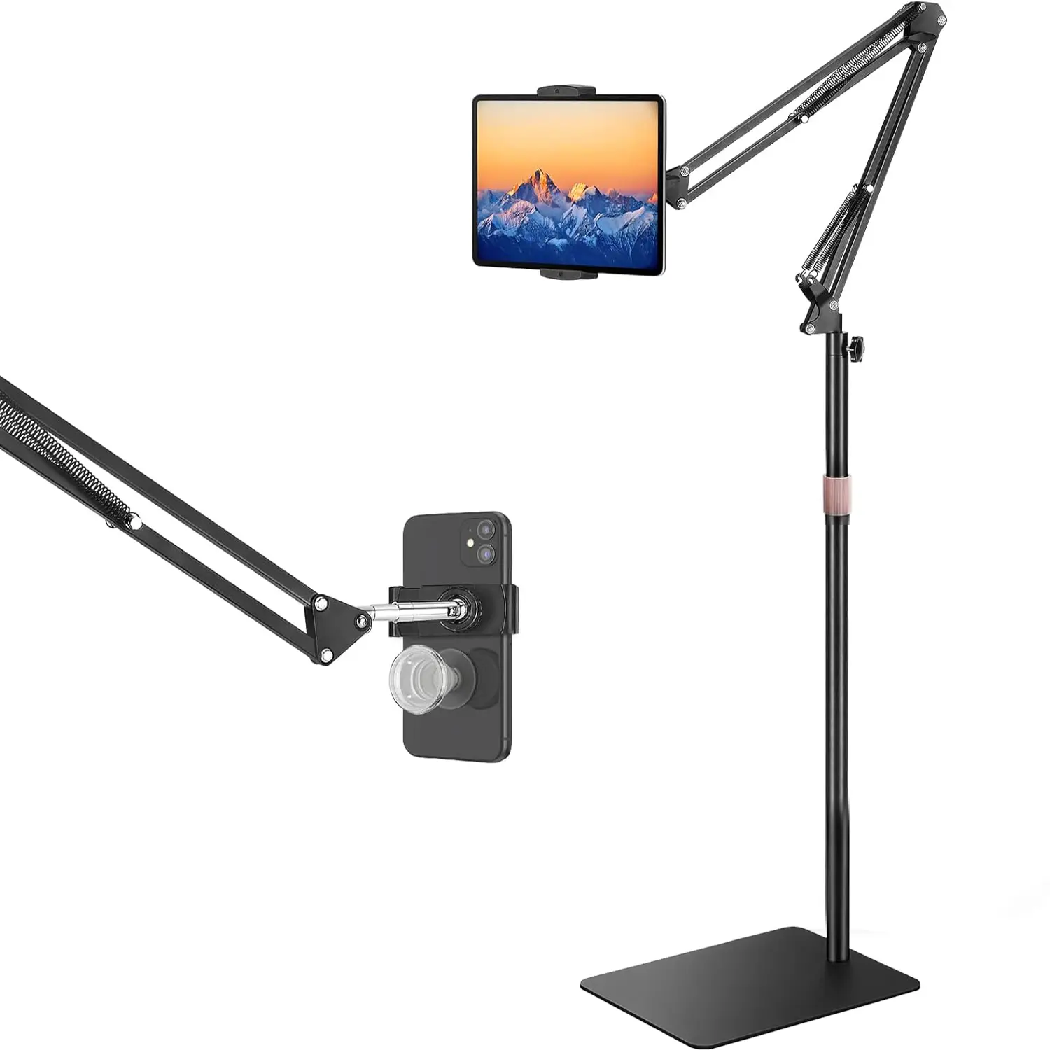Tablet Stand iPad Stand for Desk Mount, Kindle iPad Holder for Bed Gooseneck Phone Tablet Holder Mount,Universal fits  4.5''-13'' iPhone, iPad Pro 12.9, Galaxy Tab, Kindle, Phones