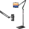 Carbon Steel Adjustable Smartphone Tablet Holder Stand - 4.5in-13in Fit for iPad Pro 12.9, Galaxy Tab, Kindle, iPhone - Desk/Bed Gooseneck Mount Accessory for Anniversary Gifting, Computer Accessories