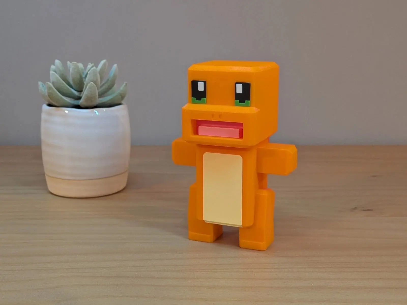 Blocky Charmander | Themed Collectible Figurine | 3D Printed