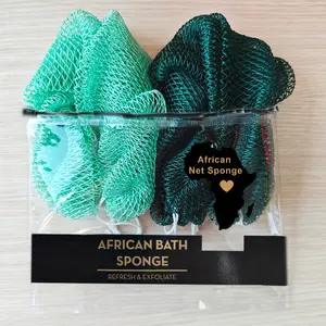 2 PCS Authentic African Exfoliating Net Bath Sponge