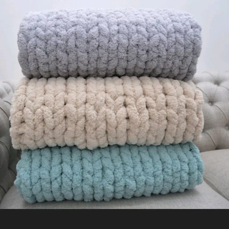Hand knitted Chunky Blanket