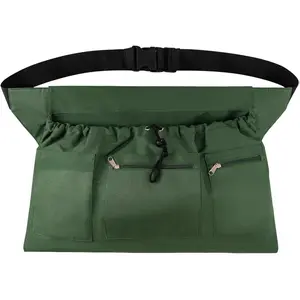 Gardening Apron, Garden Aprons with Pockets & Drawstring Bag, Waterproof 600D Fruit Storage Harvest Picking Apron Pouch for Women & Men