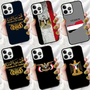 Yemen Flag Passport Flag Map Phone Case For iPhone 17 Air 16 16e 15 14 plus 11 12 13 Pro max Anti-Drop Transparent Soft Back