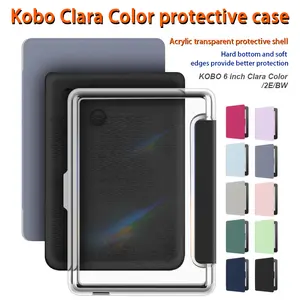 Applicable to the 2024 Kobo Clara Color protective case 2E/BW 6 inch made of acrylic transparent protective shell ipad case Shockproof  Casing  Cover