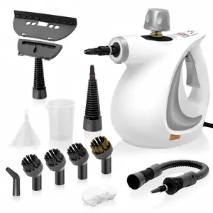 [Deep Spring Clean] Pressurized Handheld Steam Cleaner with 12 Accs, Multi-Purpose for Home, Floors, Tile, Windows, Grout & Car, Grey 3.0 Carpet