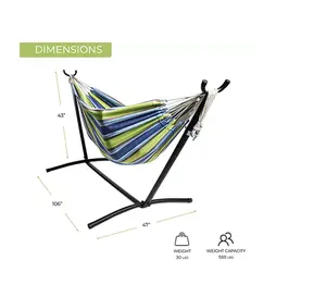 Backyard Expressions Hammock & Frame Combo withCarry Bag