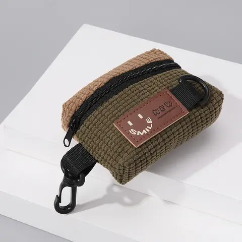 Portable Earphone Storage Bag, Retro Colorblock Zipper Pouch, Lightweight Zipper Coin Purse, Multifunctional Storage Bag for Home Office Travel, Headphone for Travel, Earphone Protective Cover, Headphone Accessories