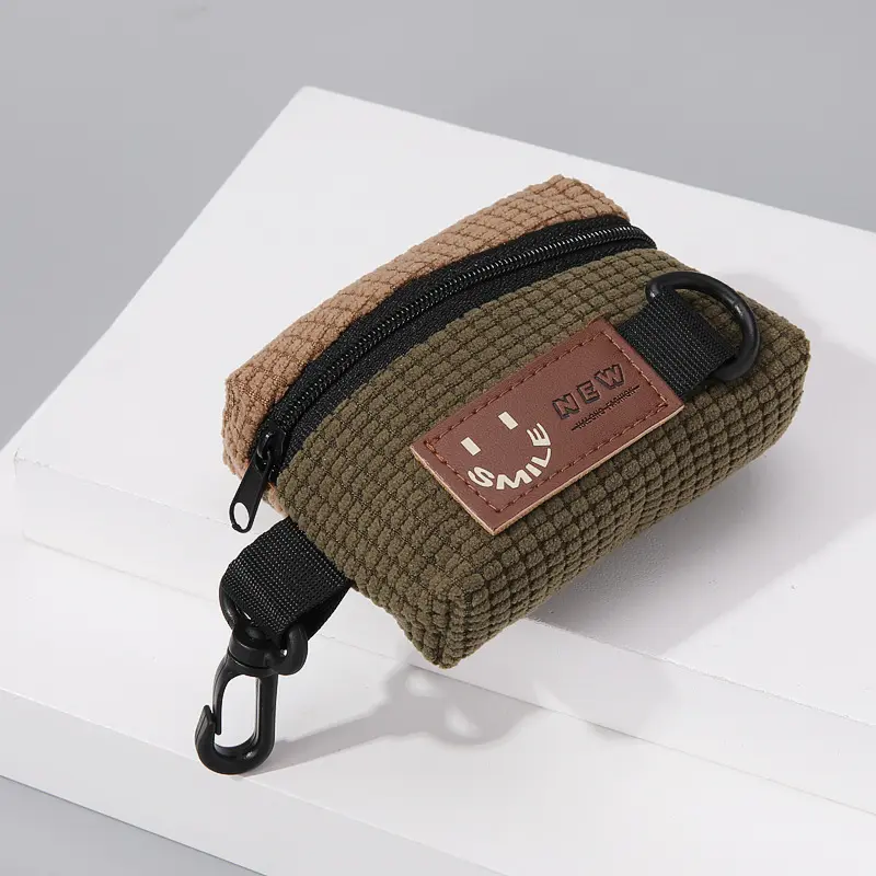 Portable Earphone Storage Bag, Retro Colorblock Zipper Pouch, Lightweight Zipper Coin Purse, Multifunctional Storage Bag for Home Office Travel, Headphone for Travel, Earphone Protective Cover, Headphone Accessories