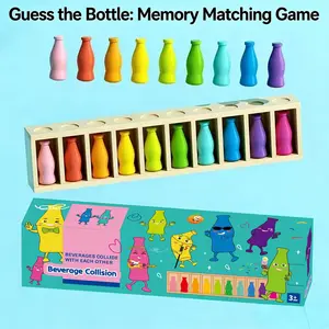 Adult Logic Thinking Game Set, Color Matching Memory & Logical Training, Relaxing Entertainment for Adults, Suitable for All Drink Match Games