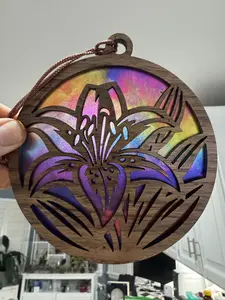 Stargazer Lily Suncatcher for Sunny Window