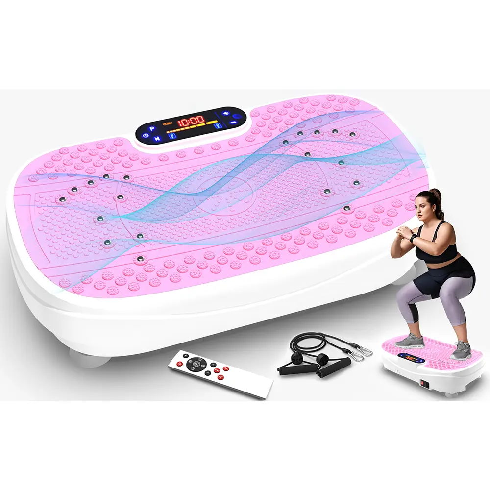 High-Power Vibration Plate Exercise Machine,440lbs Weight Capacity, Bluetooth Remote Control, 4 Workout Modes for Home Gym Fitness Equipment