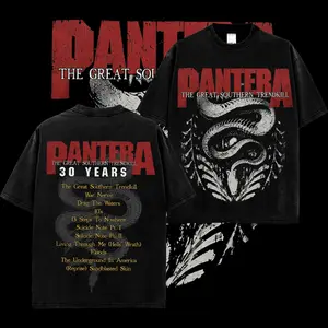 [MetalStyle] Pantera The Great Southern Trendkill 30th Anniversary Retro Unisex 100% Heavyweight Cotton T-Shirt – 90s Records Rock Cotton Tee, Groove Metal Rock Band Shirt, Oversized Vintage Tee, Heavy Metal Merch, Gift for Rock Fans