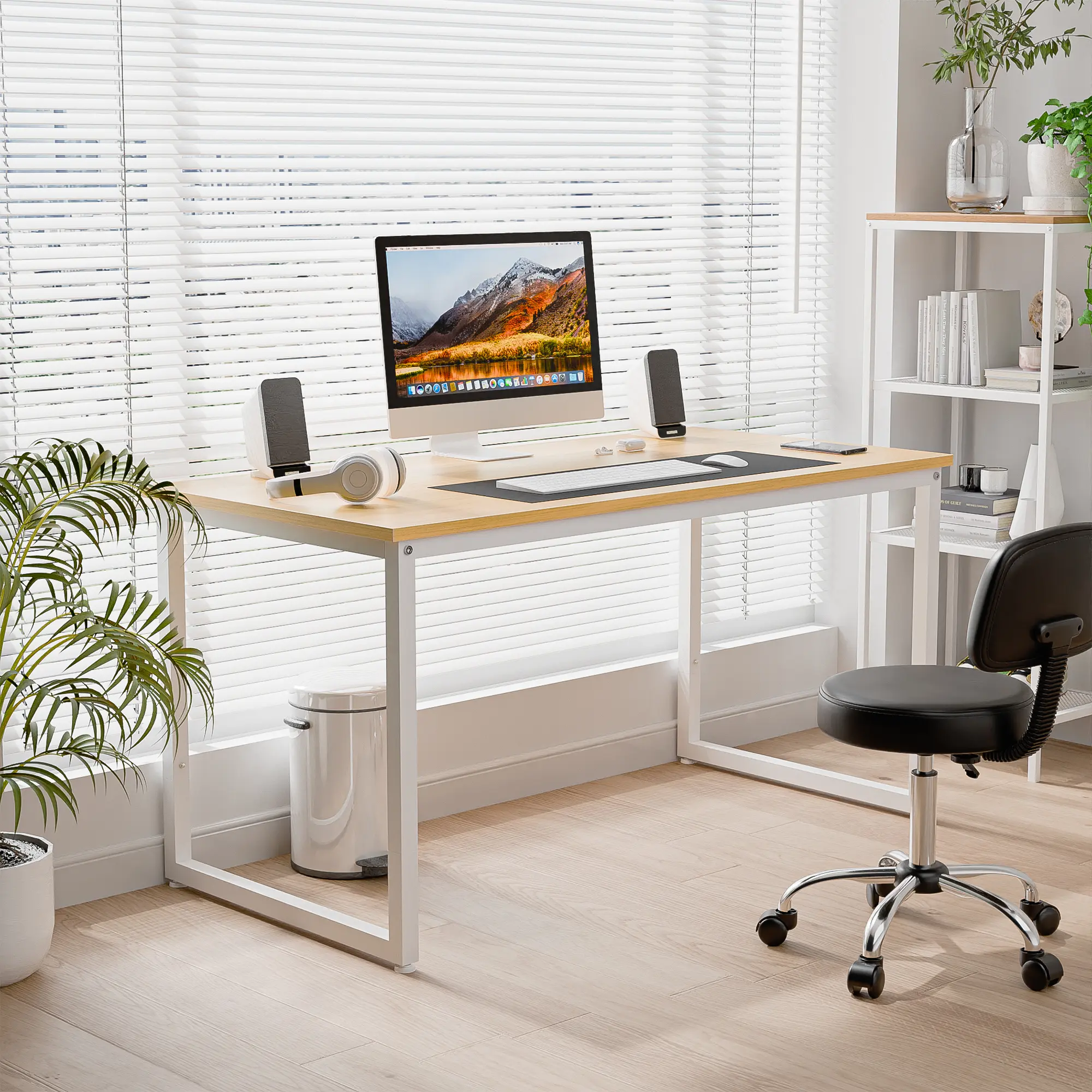 Zenstyle 47-in Heavy Duty Computer Desk - Composite Wood Modern Desk, Versatile Corner Option for Home Office Study, Composite Wood Desks, Heavy Duty Desks