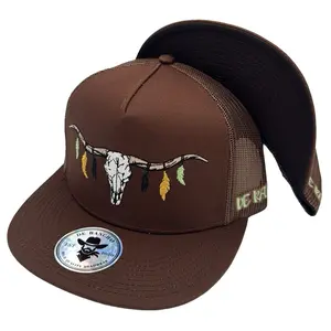 De Rancho LongHorn Skull Hat (Brown) DR075