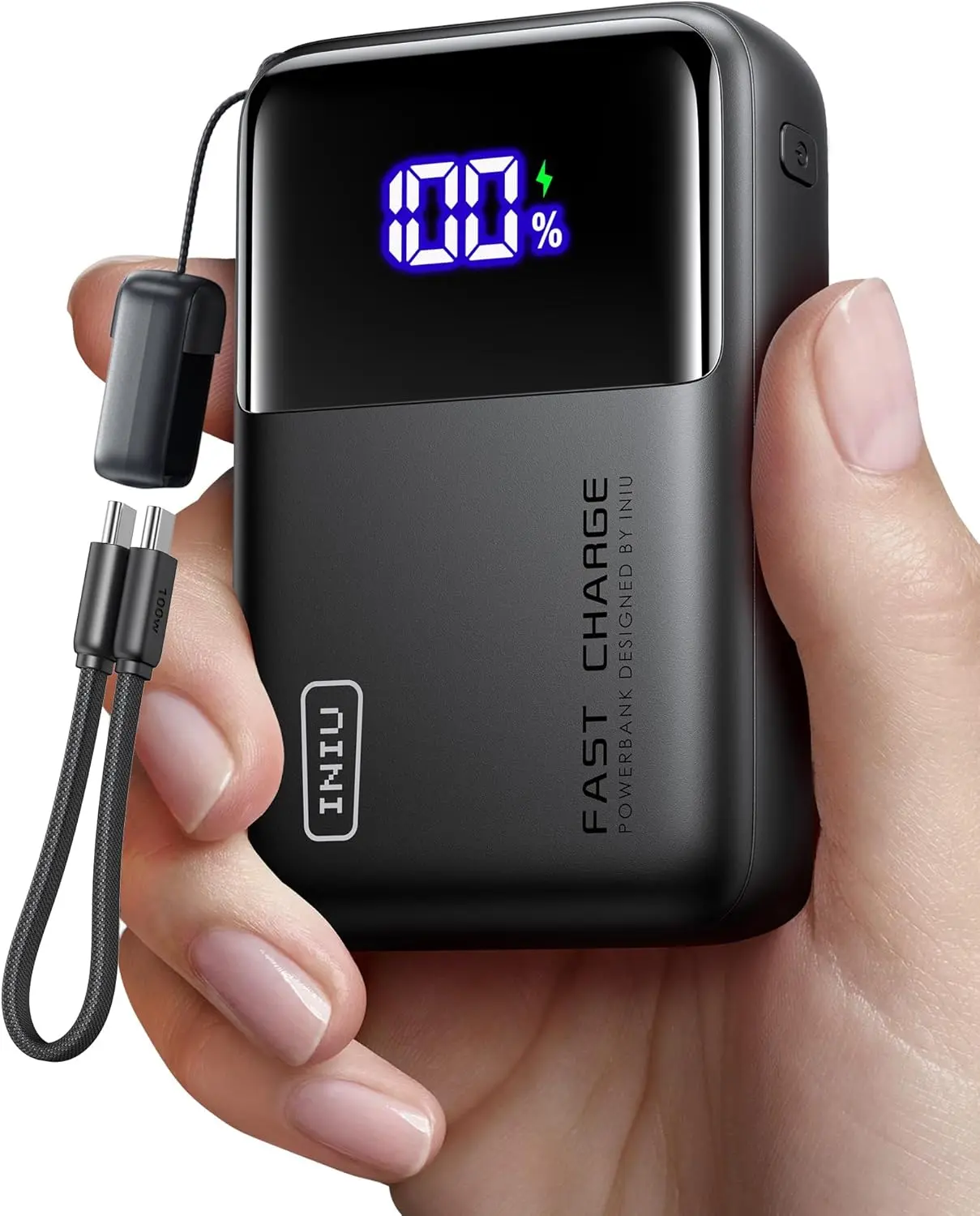 INIU P62 20000mAh 65W Power Bank - 2026 Ultra Compact USB-C Chargeable Mobile Charger, PD QC Fast Charging 3-Output External Battery for Laptop, MacBook, Smartphone, Cable-Compatible Devices, Best Gift