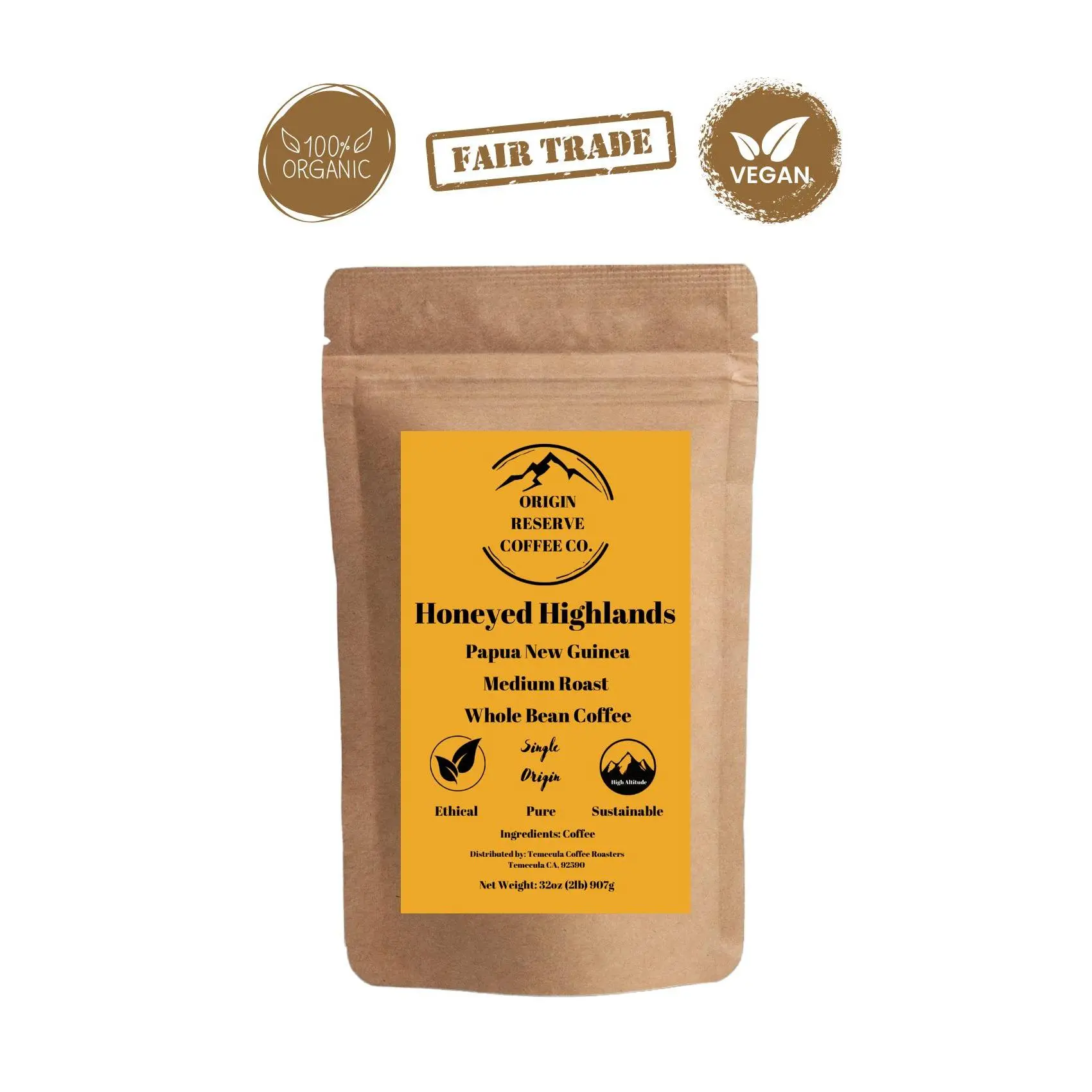 Honeyed Highlands Single Origin Coffee (Papua New Guinea Organic)