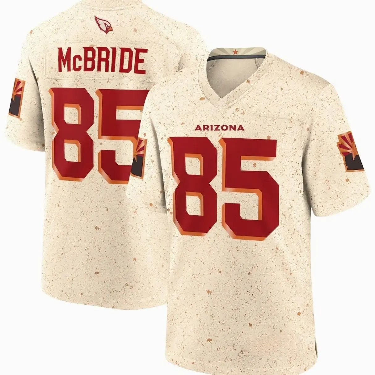 Unisex Football Inspired by McBride 85 Arizona 2025 Rivalries Collection Game Jersey - Natural