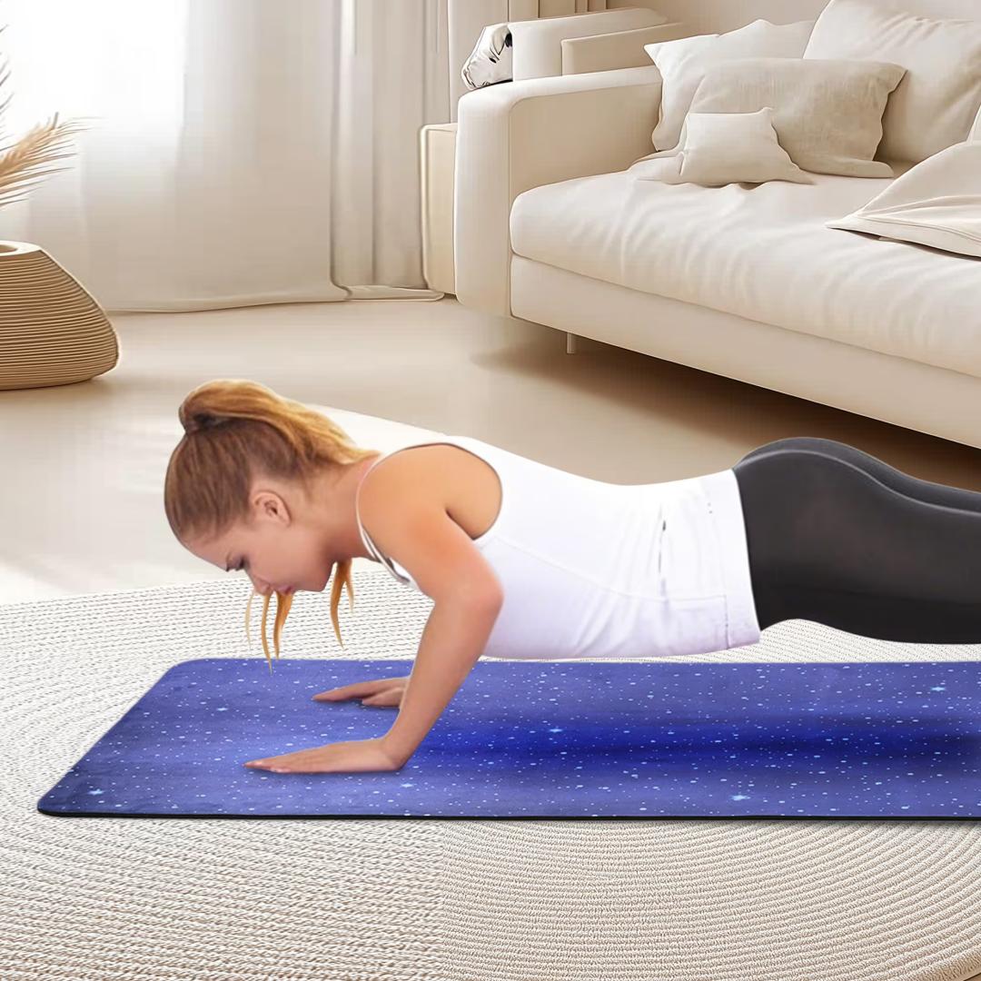 Yoga Mat, Exercise Yoga Mat Print With Non-Slip Design, Professional TPE Exericise Mat, 72  X 24 Multi-Purpose Workout Mat For Women, Pilates Fitness And Floor Exercises