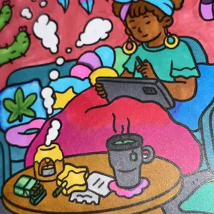 Halloween Fall Gift Stoner Coloring Book