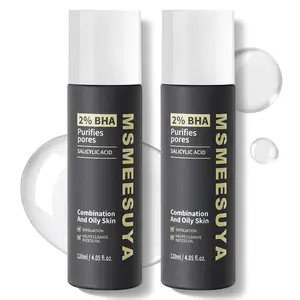 MSMEESUYA Salicylic Acid 2% Serum for Oily & Combination Skin 120ml Pack of 2 Exfoliating Facial Serum Clears Pores & Blackheads Fragrance-Free Gentle Lightweight Daily