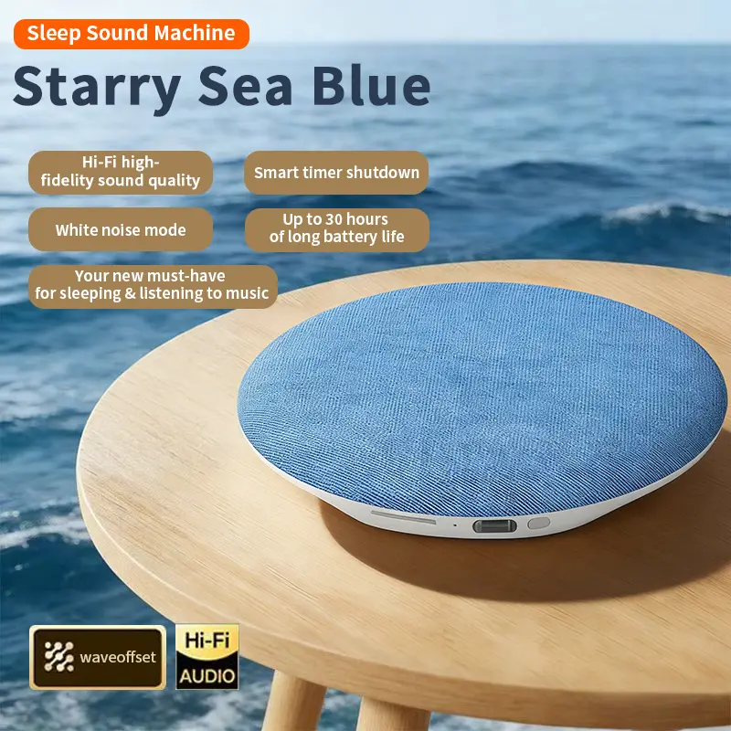 Ultra-Thin Plastic Bluetooth Under-Pillow Sleep Speaker - Portable Speaker with USB Type-C Port, Card Support, No Headphones Needed, Easy to Use, Ideal for Side Sleepers, Plays Music & Sleep Sounds Without Disturbing Partners