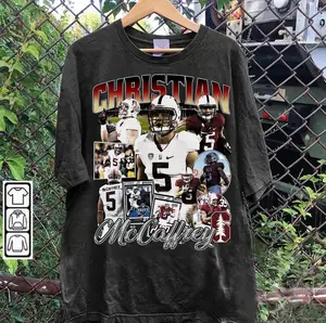 Vintage Christian McCaffrey Shirt, San Francisco Football Shirt, Christian McCaffrey T-Shirt, Christian McCaffrey Football Shirt Gift