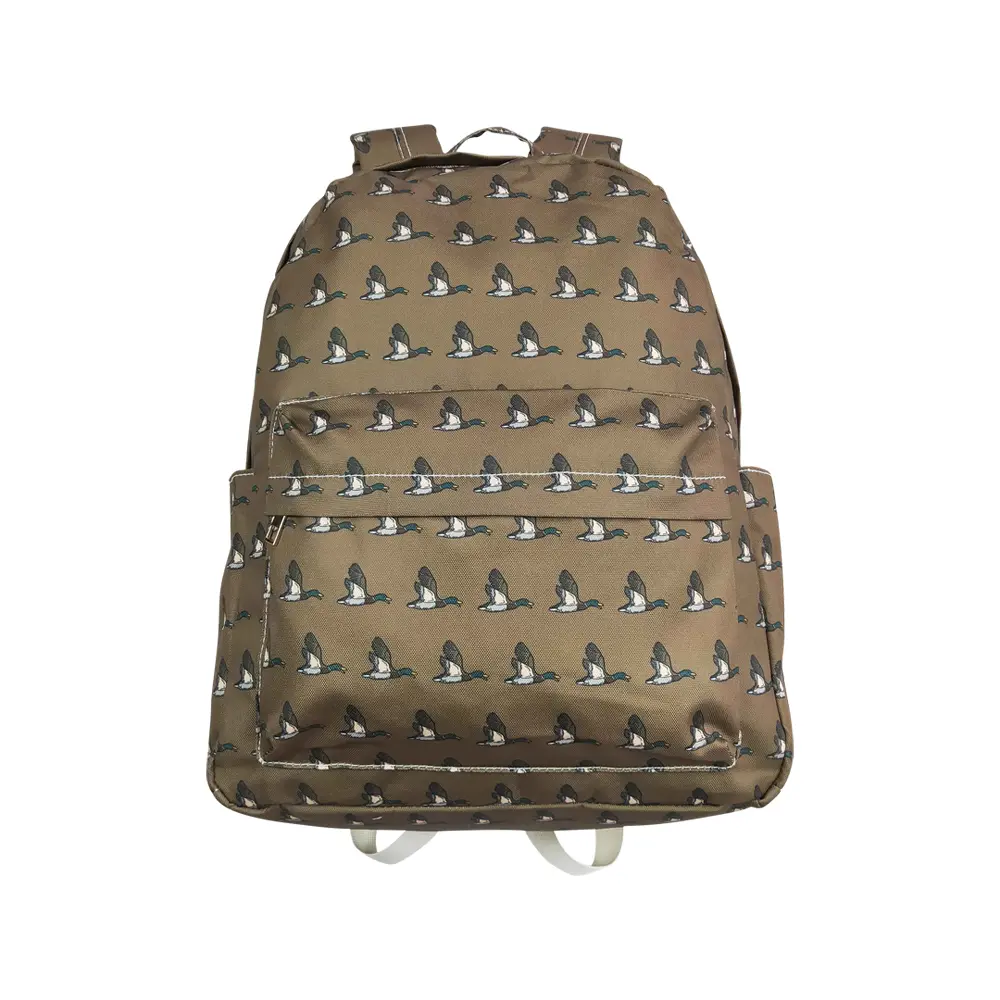 Brown Duck Print With Backpack