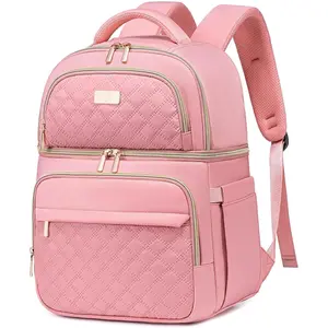 Backpack Cooler Lunch Backpack Double Decker Lunch Box,Insulated Backpack Lunch Cooler Bag, Lightweight Leakproof Lunchbox Backpack for Women Men to Travel,Picnic,Hiking,Beach,Camping