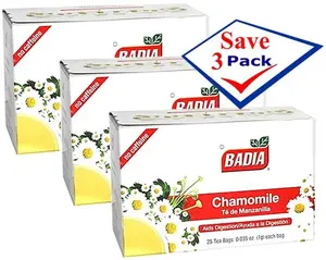 Chamomile 25 Individual Tea Bags, Pack of 3
