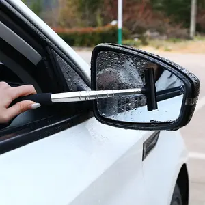 Car Window Wiper, Car Window Cleaning Tool, Rearview Mirror Glass Scraper, Extendable Handle, Ideal for Glass Doors, Mirrors, Tiles, Floors