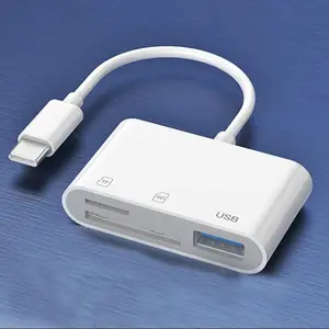 3 In 1 Portable Type-C SD TF Card Reader, Practical SD/TF Card Reader, Multifunctional Adapter For IOS Android Phone Tablet