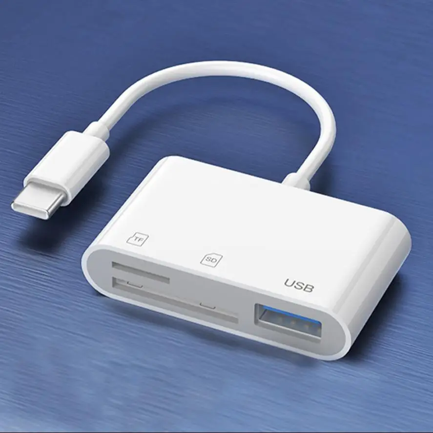 3 In 1 Portable Type-C SD TF Card Reader, Practical SD/TF Card Reader, Multifunctional Adapter For IOS Android Phone Tablet