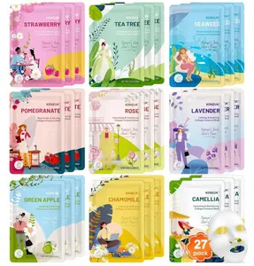 27 Pack Collagen Sheet Face Masks Skincare for Women, Bulk Hydrating Face Mask Set for Dry Skin, Moisturizing Facial Masks for Skin Care, Mothers Day Gifts, Teacher Gifts and Nurses Week Gifts