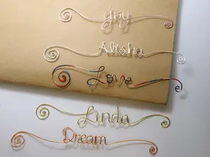 Personalized Wire Name Bookmarks