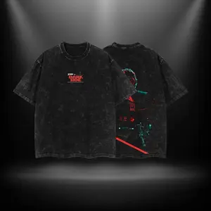 Anakin Sith Lord Join The Dark Side - Battlefront 3 Double Printed Oversize Lightweight Acid Washed Tee TV Show Graphic Top Cotton Gift T-Shirt For Comic Lover, Gift T-Shirt For Movie Lover Men's Regular Fit Floral Print Tee streetwear FF6