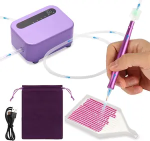 Electric  Art Painting Pen,  Vacuum Pen with 3 Suction Levels, 12-Hour  Life, Quiet Operation, Purple