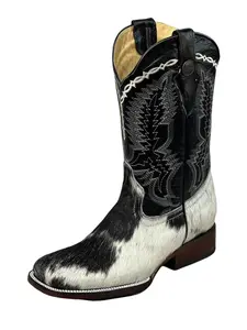 A&A, MENS BOOTS, ESTILO GALAXY, BOTA 100% ORIGINAL PELO DE VACA, SUELA DE CUERO, HORMA BULLDOG