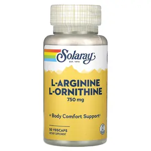 Solaray L-Arginine L-Ornithine, 750 mg, 50 VegCaps
