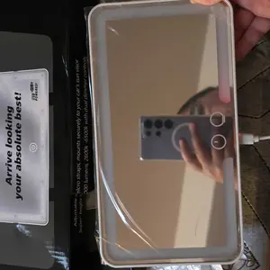 Car Sun Visor Makeup Mirror, LED Touch Screen Adjustable Brightness Auto Interior Makeup HD Mirror, Rechargeable Vanity Mirror,girly car accessories,car stuff