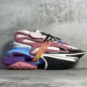 unisex designer unicorn chunky shoes men's and women's multiple colors neoprene dad shoes size 35-46 luxury color blocked height increasing strap trainers
