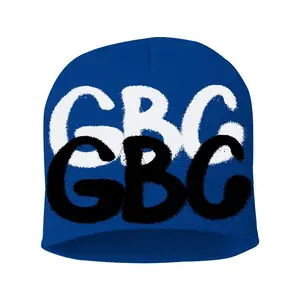 Guy Benson Collection "GBC" Knitted Beanie -Royal/White/Black