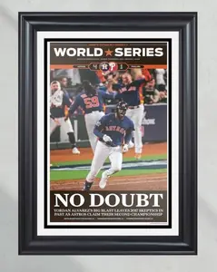 2022 Houston Astros “No Doubt” World Series Poster No Frame Front Page Newspaper Print