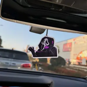 Halloween Ghost Car Air Freshener, Car Fragrance, Car Scents, Long-Lasting Scented Paper Pendant, Stress Relief Aromatherapy Accessory, Perfect Gift for Friends & Family