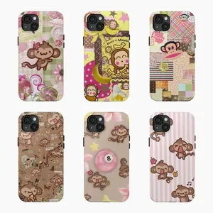 Monkichi Cute Monkey Funny Cartoon Character Sanrio Kawaii Collage Fan Gift Art Trendy Tough Phone Case Kawaii Monkey Core Premium Tough Bumper for iPhone 17 16 Pro Max 15 Plus 14 13 12 11 Mini