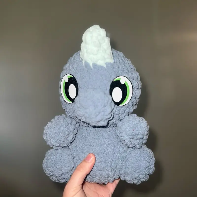 Handmade Crochet Spikey Dino Fidget Toy - Stress Relief Tool
