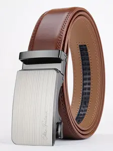 Men's Business Fashion H-shaped Automatic Buckle Belt, Casual Waistband for Jeans Trousers, Daily Clothing Decoration, Trendy All-match & Exquisite Belt for Birthday Gift