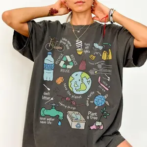 Earth Day Every Day T-Shirt, Save The Planet Shirt, Environmentalist Shirt, Save the Turtles Tee, Aesthetic Women's Tee