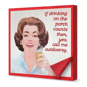FunCo 20-Piece Funny Cocktail Napkins for Parties and Events - 3-Ply, 10 x 10 Inches, Decorative and Disposable